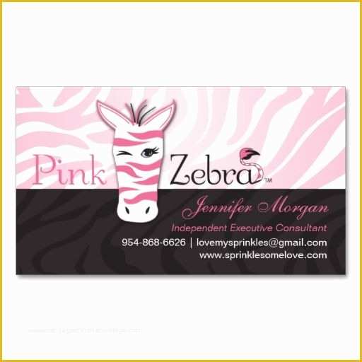 Free Zebra Business Card Template Of Pink Zebra Business Card