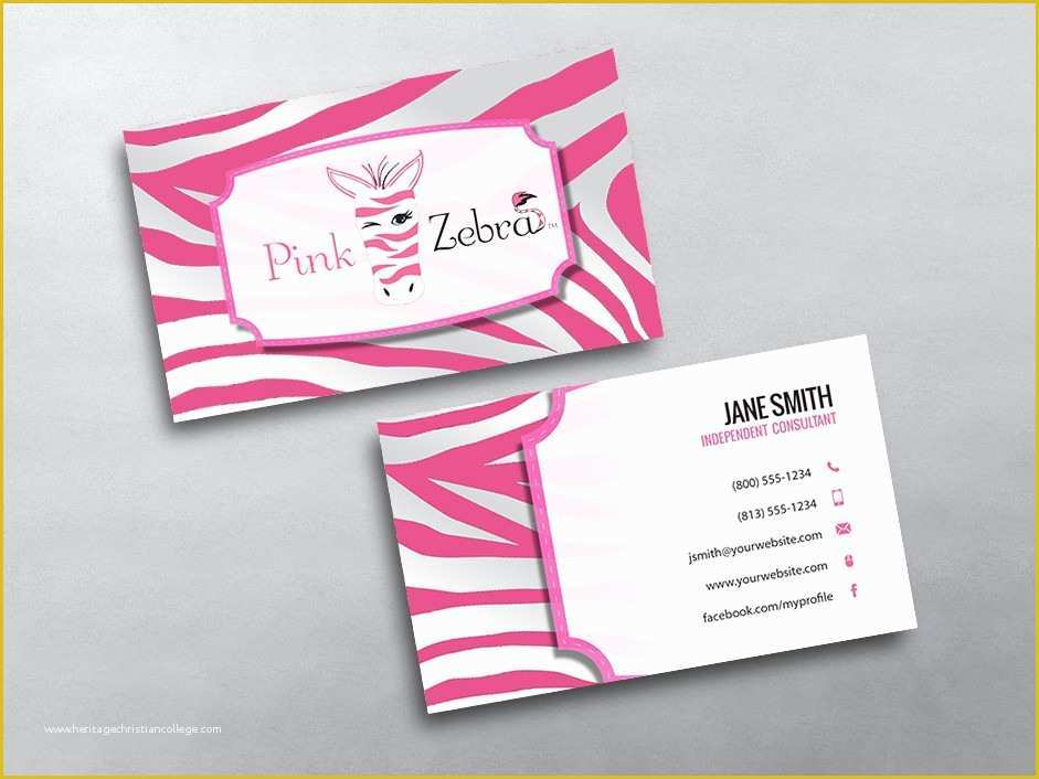 Free Zebra Business Card Template Of Pink Zebra Business Cards