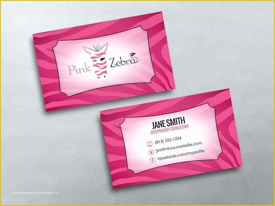 Free Zebra Business Card Template Of Pink Zebra Business Cards