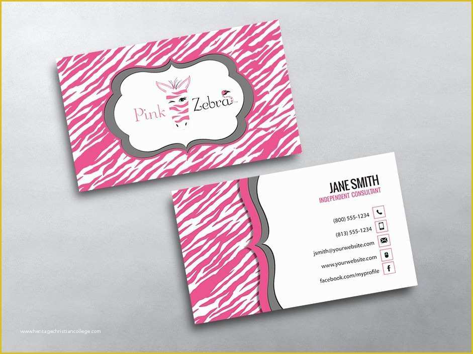 Free Zebra Business Card Template Of Pink Zebra Business Cards