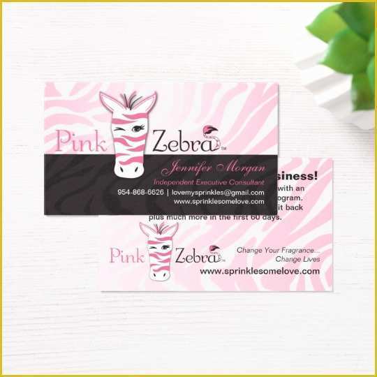 Free Zebra Business Card Template Of Pink Zebra Business Cards