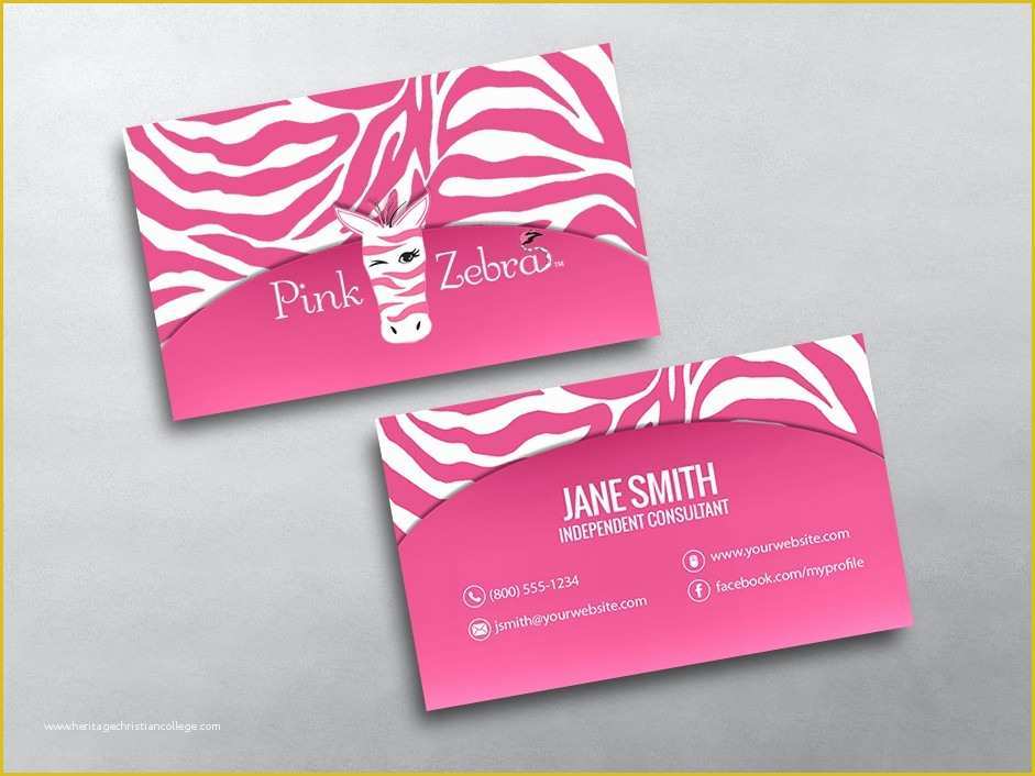 Free Zebra Business Card Template Of Pink Zebra Business Cards