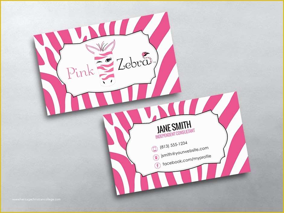 Free Zebra Business Card Template Of Pink Zebra Business Cards