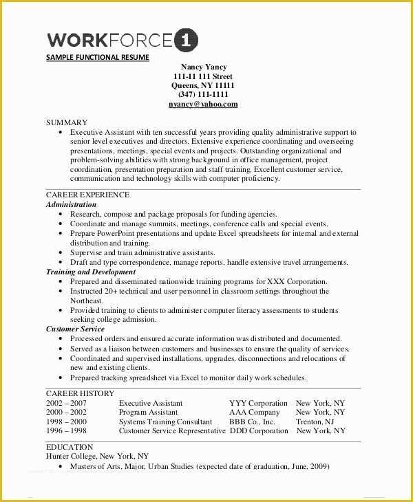Functional Resume Template Free Download Of 10 Functional Resume Templates Pdf Doc