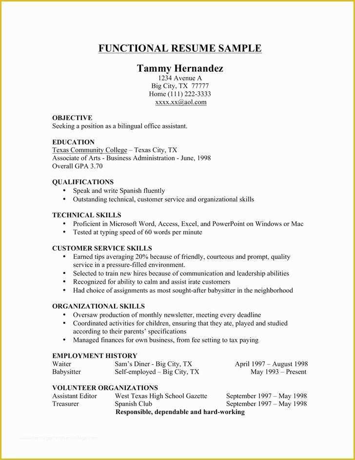 Functional Resume Template Free Download Of 20 Microsoft Resume Templates Free Download