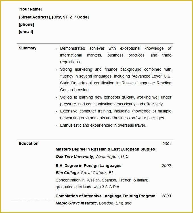 Functional Resume Template Free Download Of Functional Resume Template – 15 Free Samples Examples