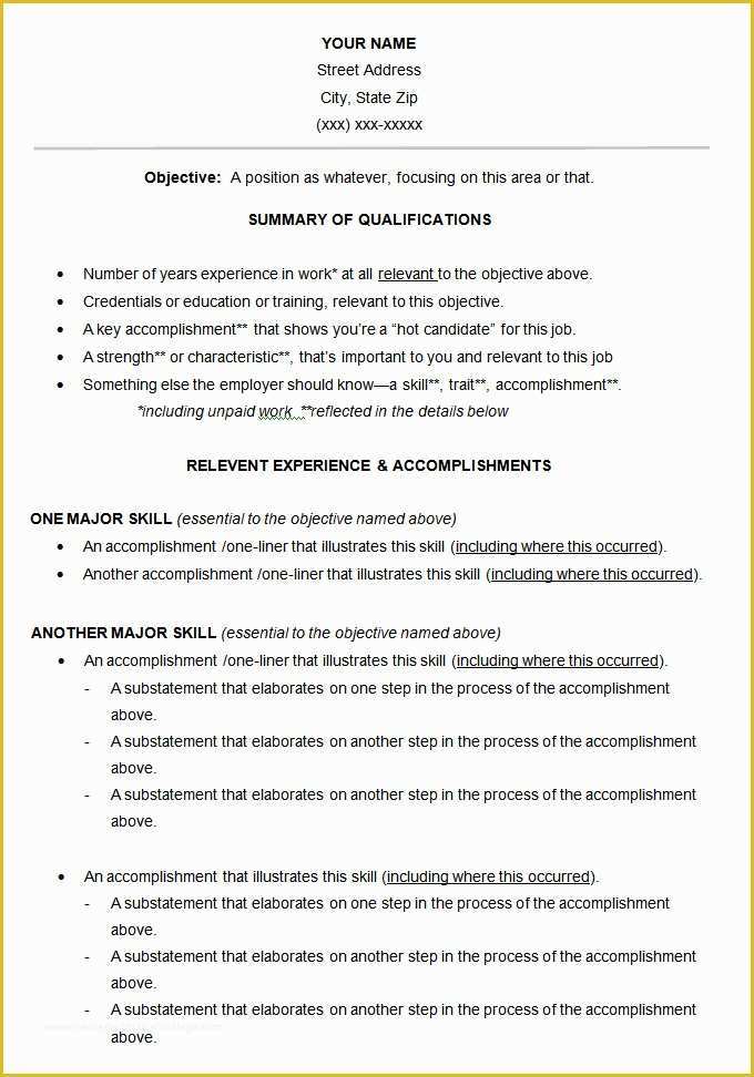 Functional Resume Template Free Download Of Functional Resume Template – 15 Free Samples Examples