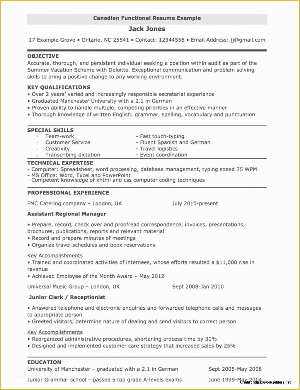 Functional Resume Template Free Download Of Functional Resume Templates Free Download Resume