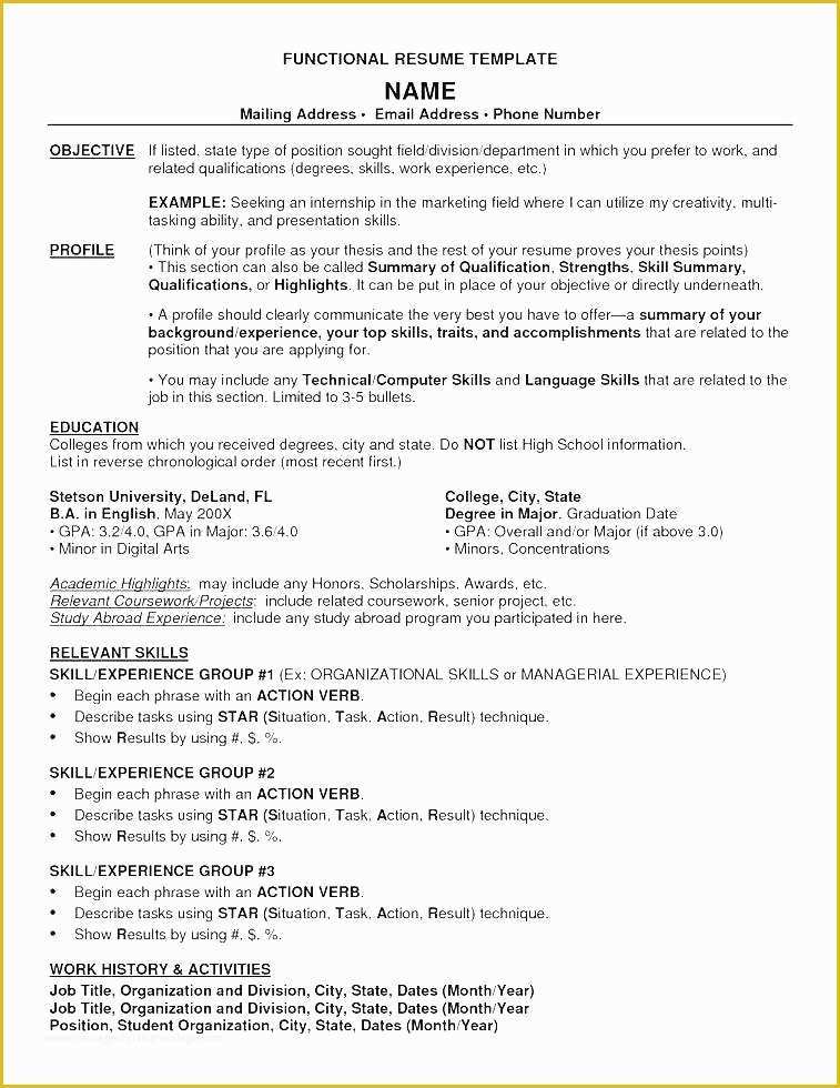 Functional Resume Template Free Download Of Resume format Template In Free Functional Modern Design