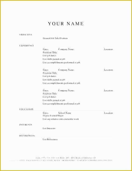 Functional Resume Template Free Download Of Resume Templates S – Creero
