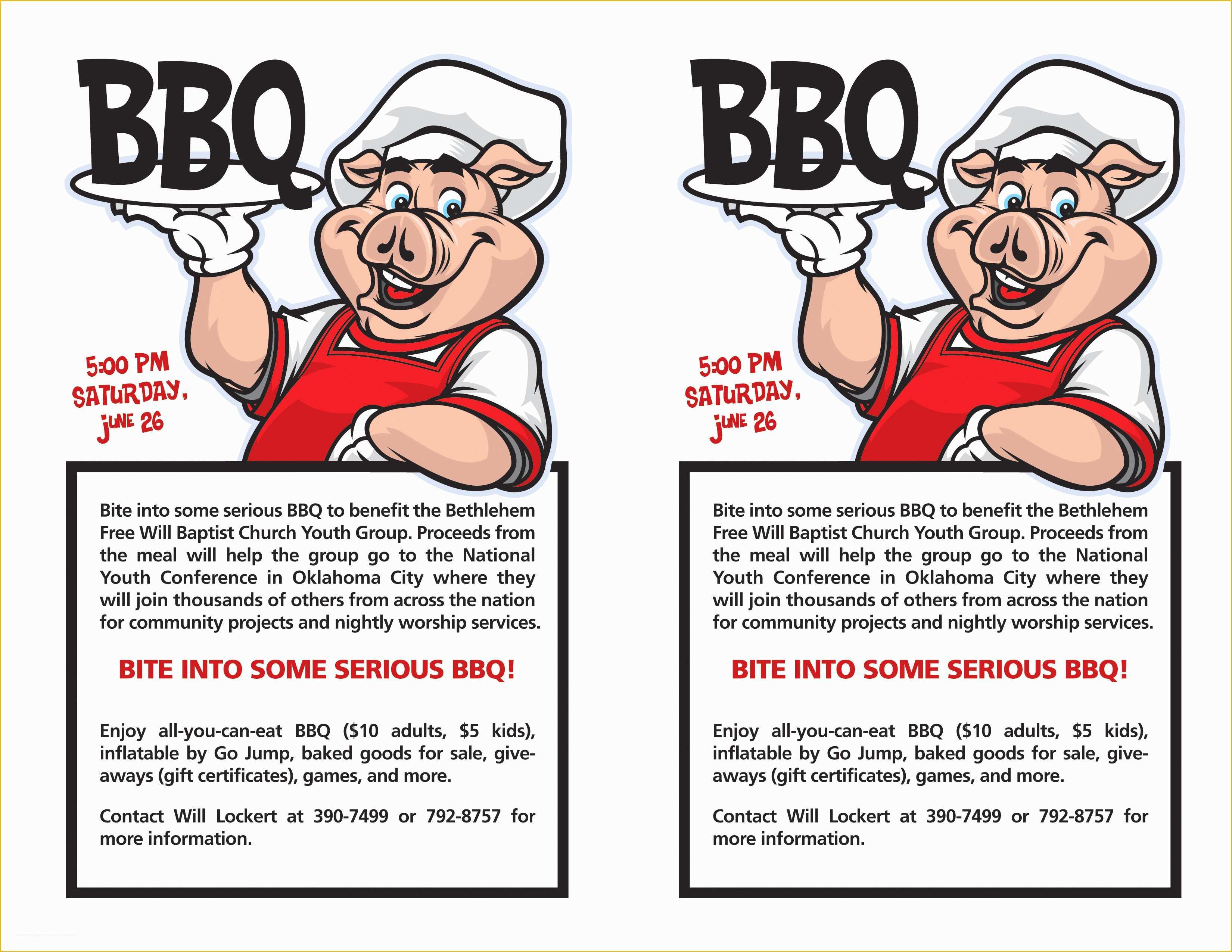 Fundraiser Flyer Template Free Of 9 Best Of Cookout Templates For Word Free