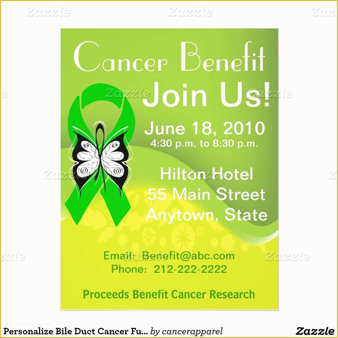Fundraiser Flyer Template Free Of Personalize Bile Duct Cancer Fundraising Benefit Flyer