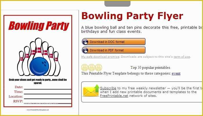 Fundraiser Flyer Template Free Of Pin Bowling Fundraiser Flyer Template Bowling