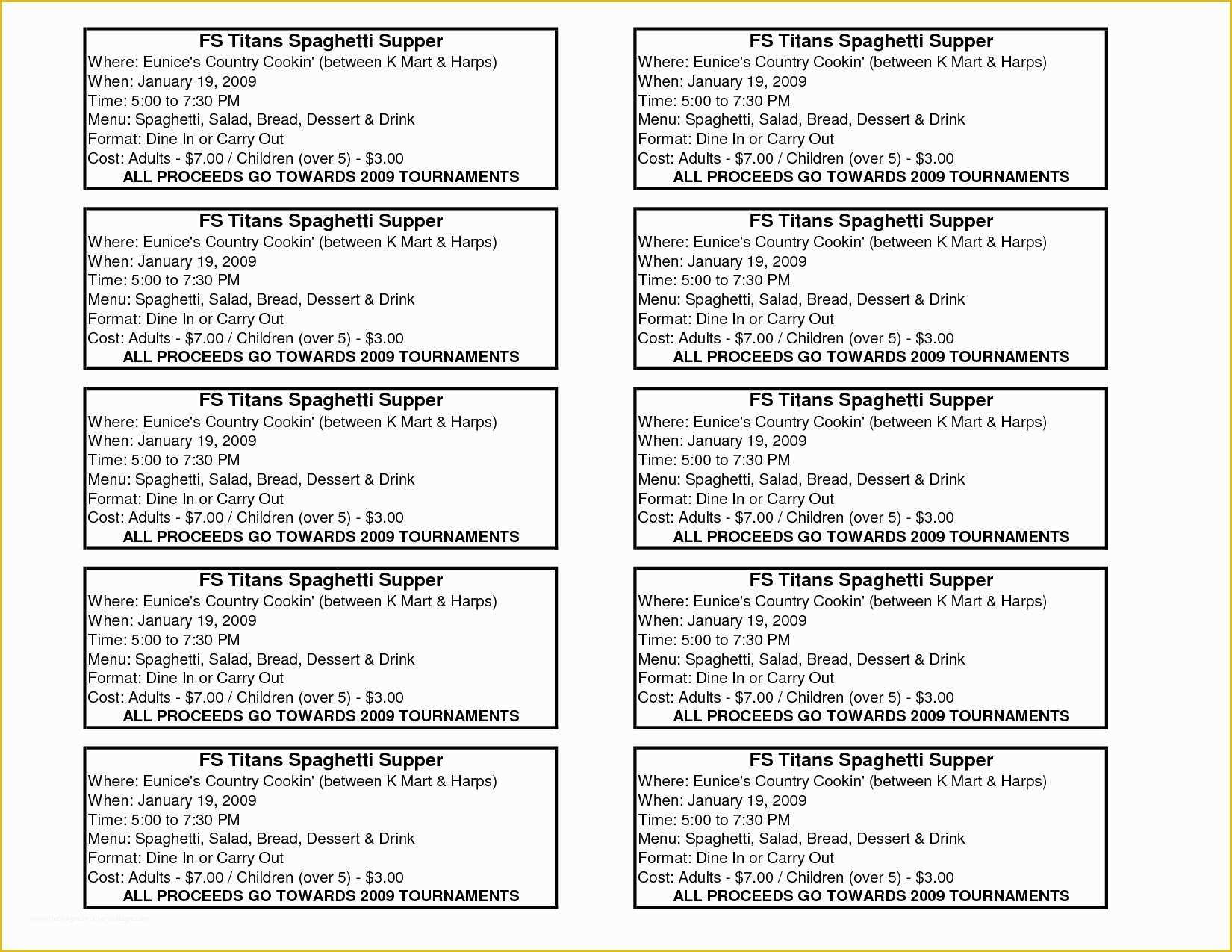 Fundraiser Template Free Of 8 Best Bbq Tickets Template Chicken Bbq Ticket