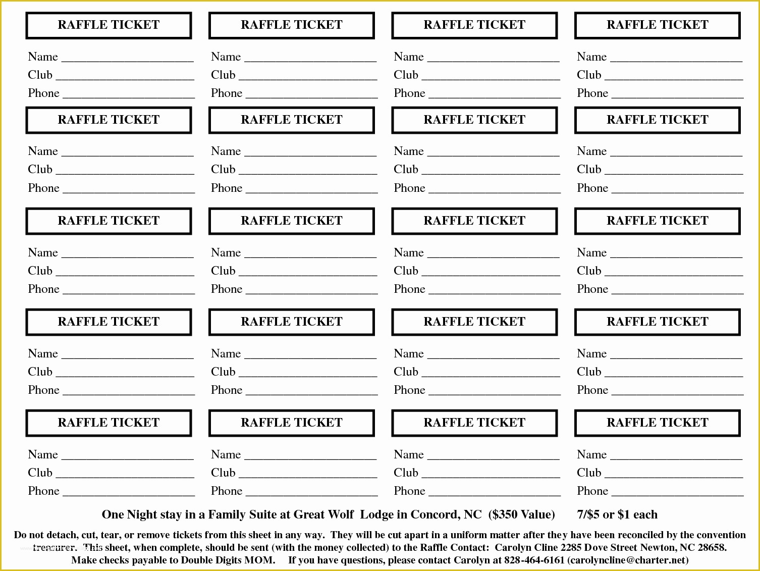 Fundraiser Tickets Template Free Of 11 Free Printable Raffle Ticket Template