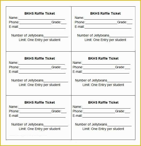 Fundraiser Tickets Template Free Of Free Raffle Ticket Template