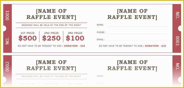 Fundraiser Tickets Template Free Of How to Get A Free Raffle Ticket Template for Microsoft Word