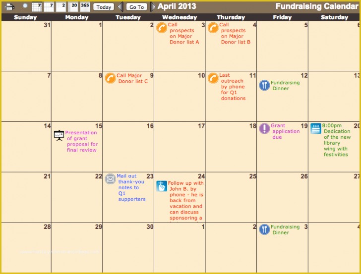 Fundraising Calendar Template Free Of Calendar Fundraising Aztec Line