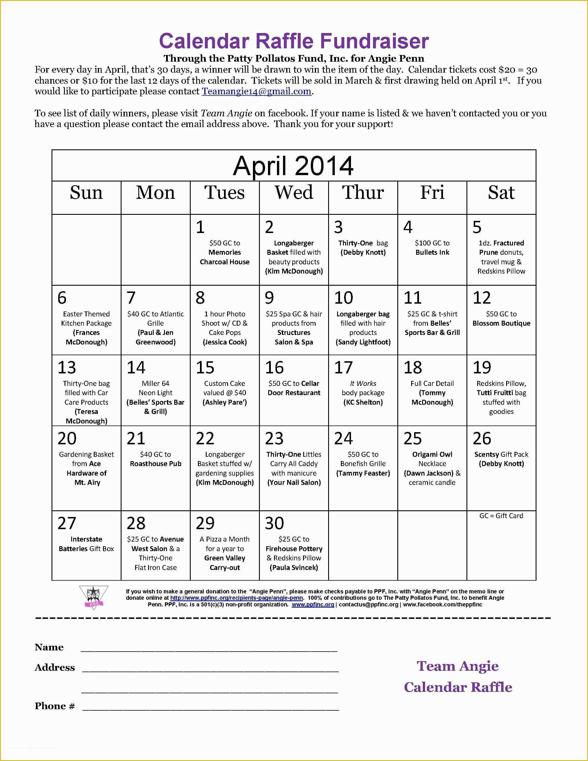 Fundraising Calendar Template Free Of Fundraising Calendar Template Free Calendar Collection