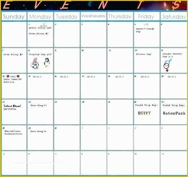 Fundraising Calendar Template Free Of Fundraising Calendar Template