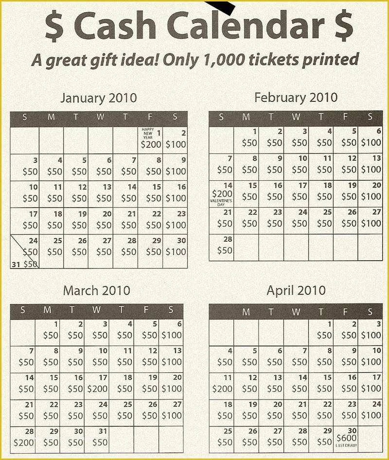 Free Calendar Fundraiser Template