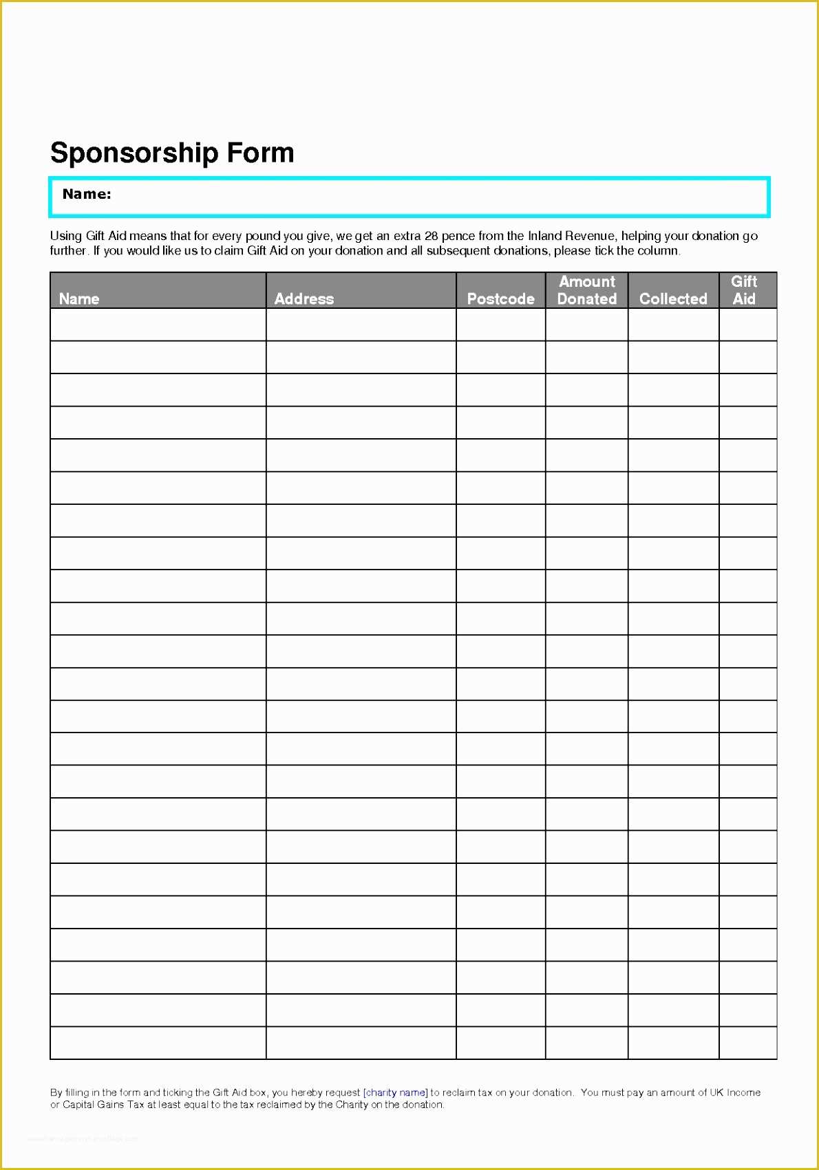 Fundraising forms Templates Free Of 5 Fundraiser Pledge form Template Pttyt Templatesz234