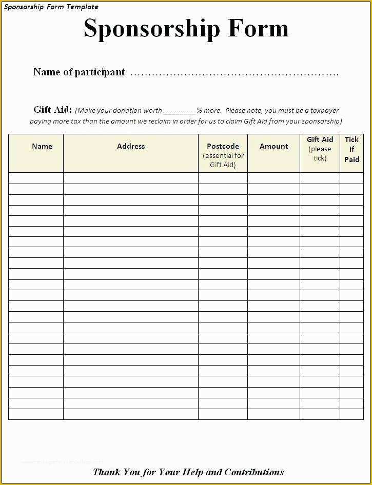 Fundraising forms Templates Free Of Fundraising forms Templates Product order form Template
