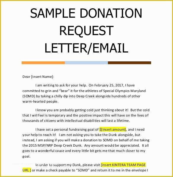 Fundraising Letter Templates Free Of 29 Donation Letter Templates Pdf Doc
