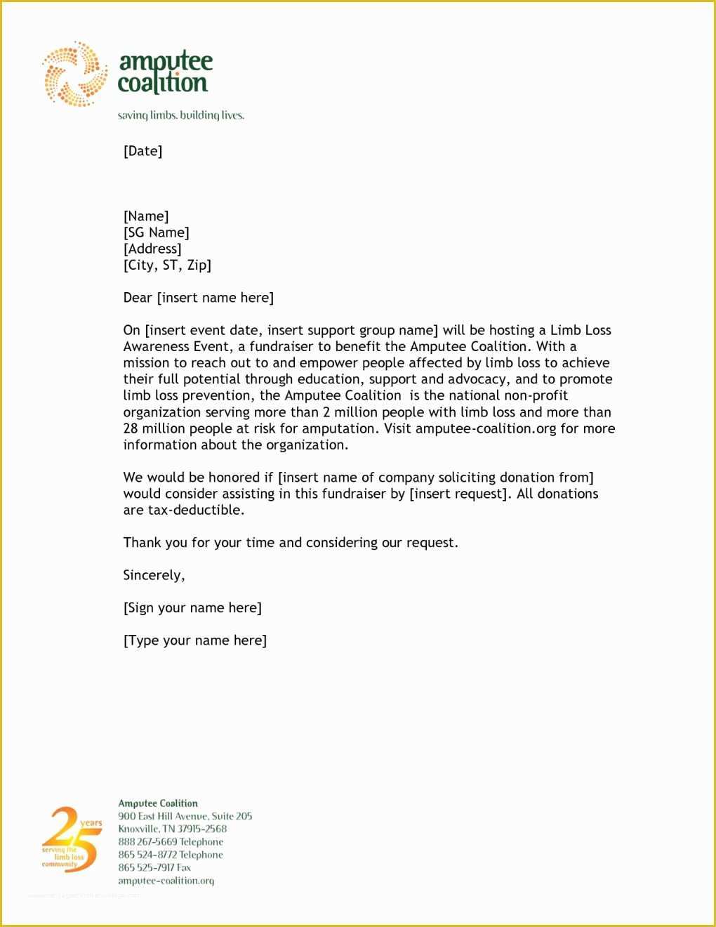 Fundraising Letter Templates Free Of Donation Letter Template for Fundraiser Download