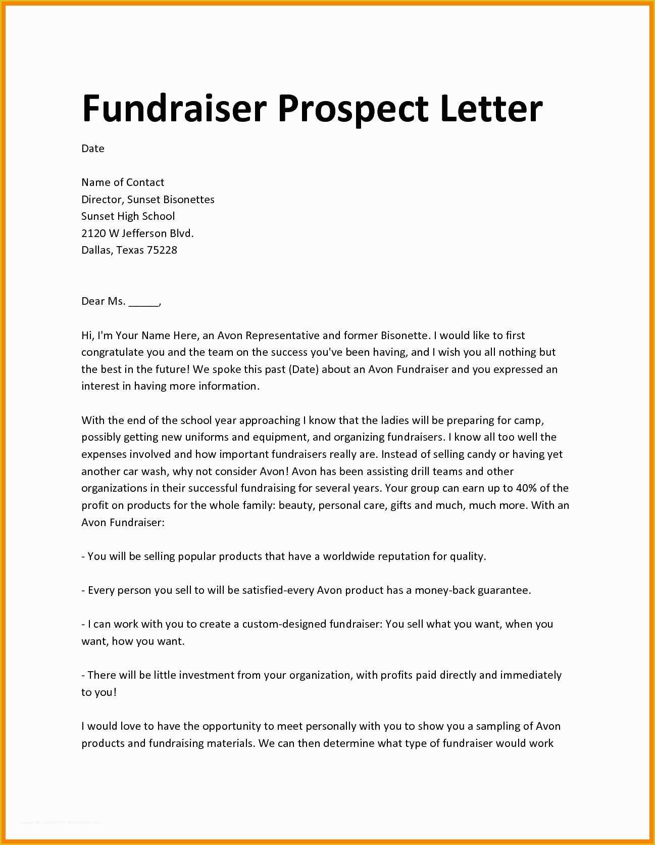 Fundraising Letter Templates Free Of Fundraiser Proposal Letter Template Sample