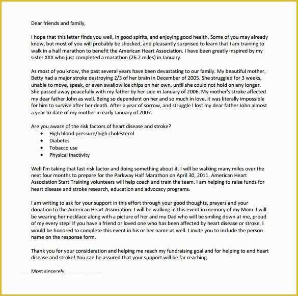 Fundraising Letter Templates Free Of Fundraising Letter Template – 7 Free Word Pdf Documents