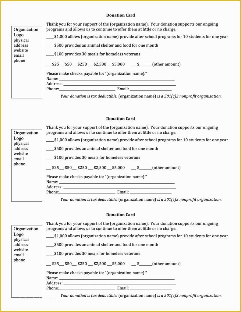 Fundraising Letter Templates Free Of Sample Donation Request Letter and Donation Card – the