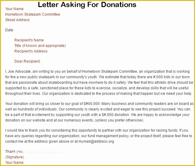 Fundraising Letter Templates Free Of Sample solicitation Letter asking for Financial