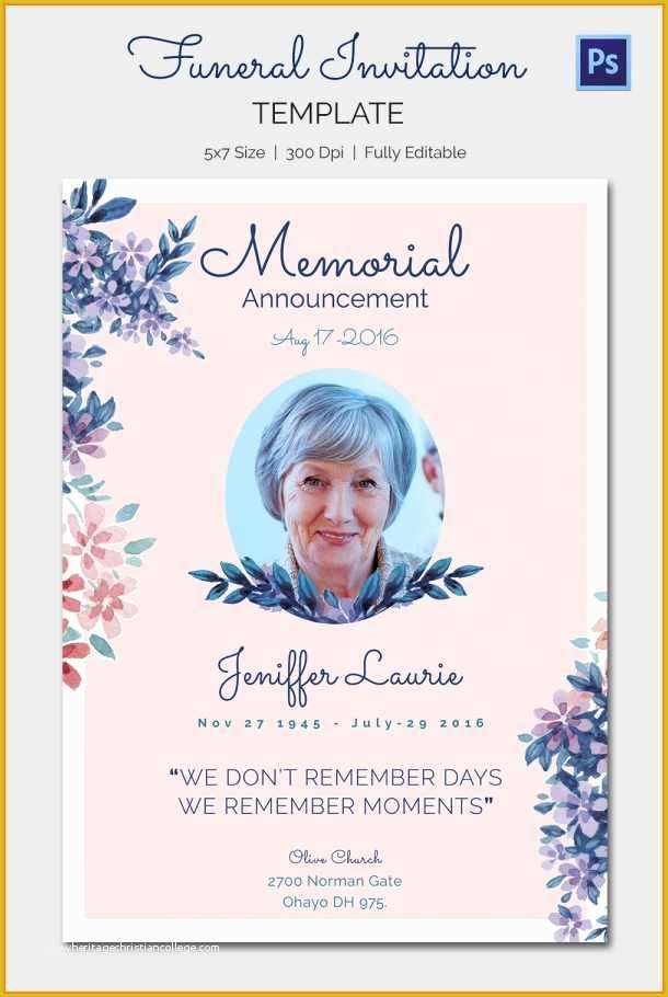 Funeral Announcement Template Free Of 13 Funeral Announcement Template Free Steamtraaleren