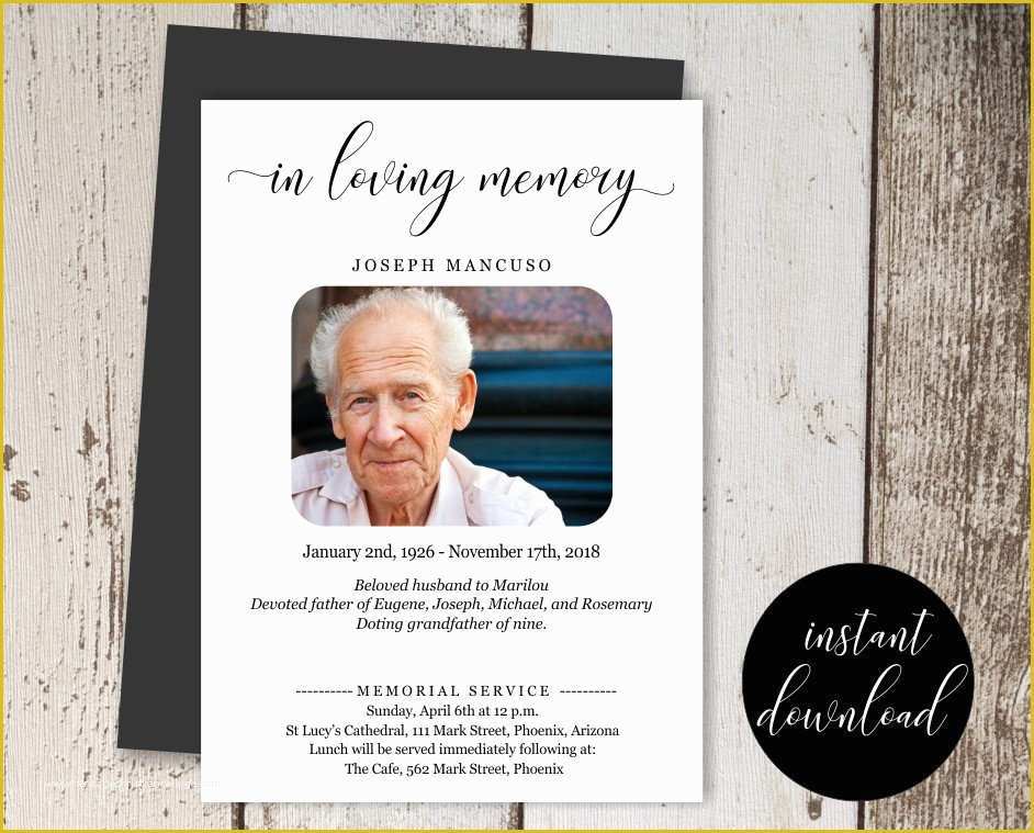 Funeral Announcement Template Free Of 14 Funeral Announcement Designs and Examples Psd Ai