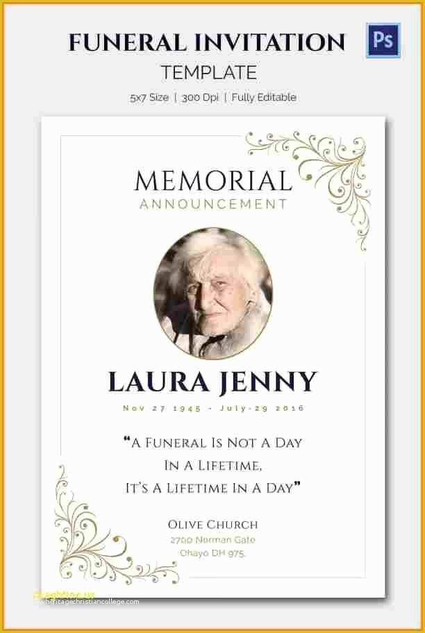 Funeral Announcement Template Free Of 5 Funeral Announcement Templates