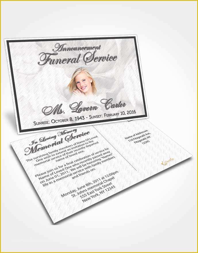 Funeral Announcement Template Free Of Bifold order Of Service Obituary Template Brochure Free