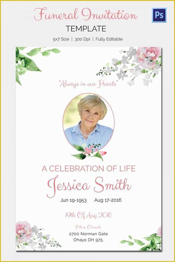 Funeral Announcement Template Free Of Funeral Invitation Template – 12 Free Psd Vector Eps Ai