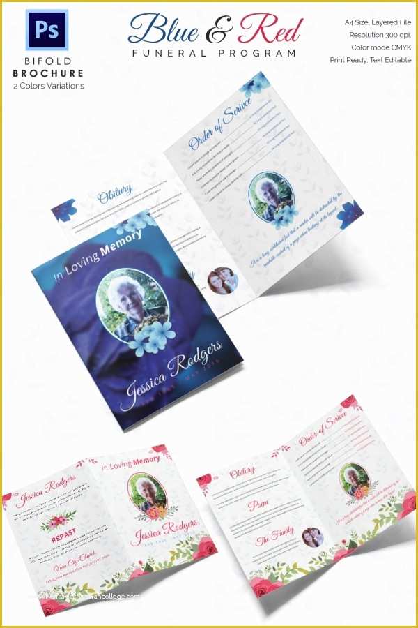 Funeral Booklet Template Free Download Of 30 Funeral Program Brochure Templates – Free Word Psd