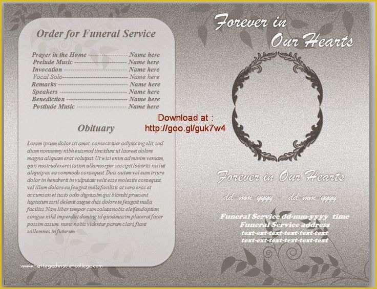 Funeral Booklet Template Free Download Of 74 Best Funeral Program Templates for Ms Word to Download