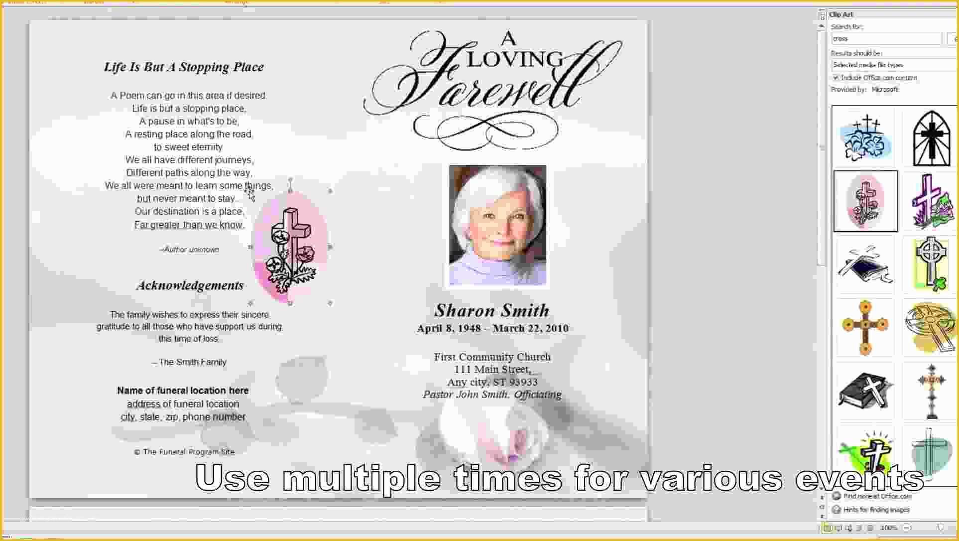 Funeral Booklet Template Free Download Of 8 Free Funeral Program Template Microsoft Word