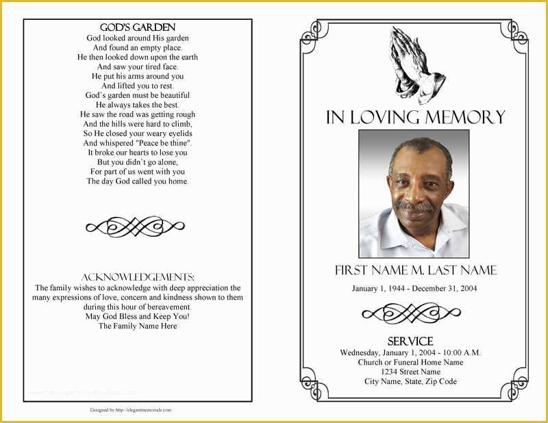 Funeral Booklet Template Free Download Of Download Free Funeral Program Templates Free S