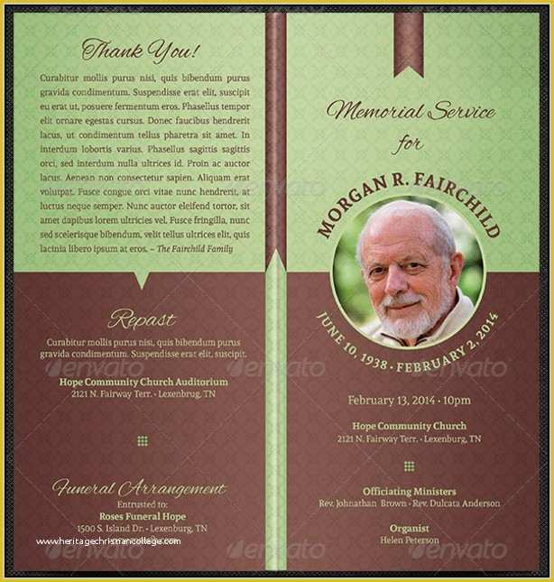 Funeral Booklet Template Free Download Of Free Funeral Service Program Template Download Template