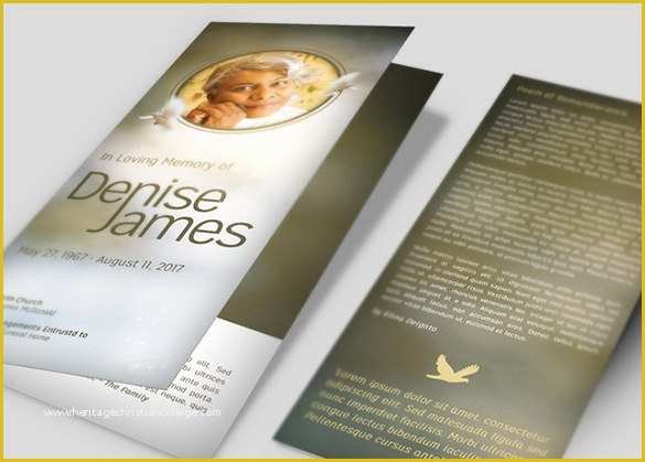 Funeral Brochure Template Free Of 30 Funeral Program Brochure Templates – Free Word Psd