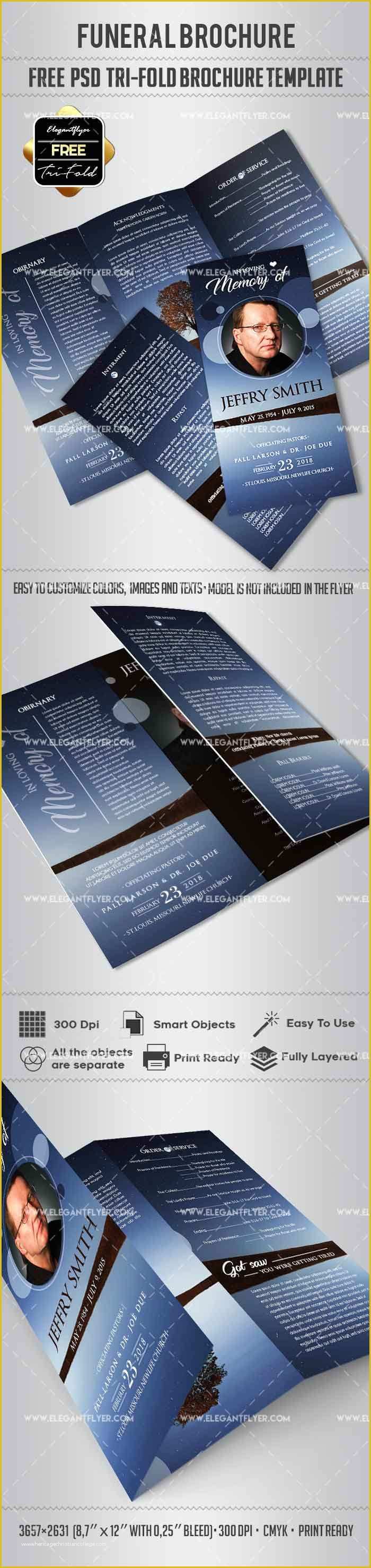 Funeral Brochure Template Free Of Free Tri Fold Funeral Brochure – by Elegantflyer