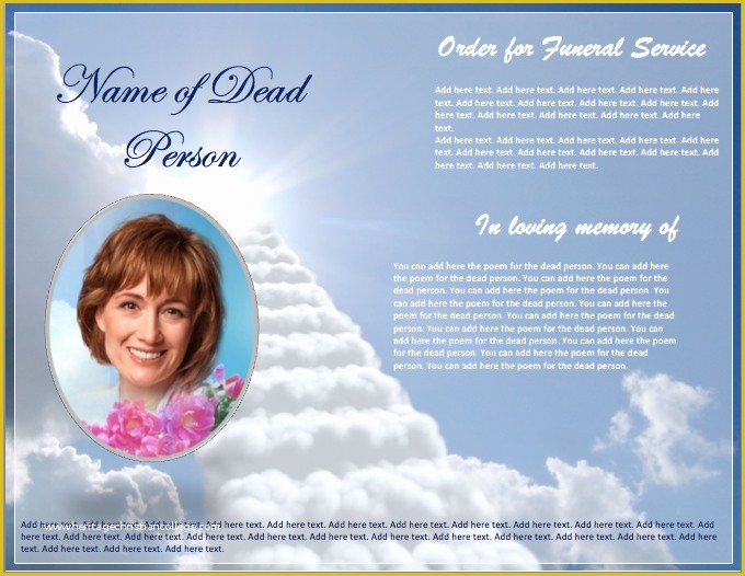 Funeral Brochure Template Free Of Funeral Brochure Template Word Templates