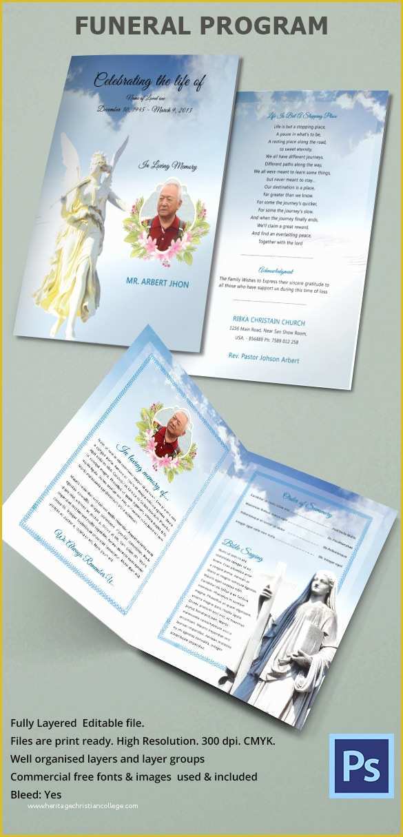 Funeral Brochure Template Free Of Funeral Program Template 30 Download Free Documents In