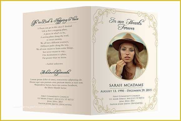 Funeral Brochure Template Free Of Funeral Program Template Brochure Templates Creative