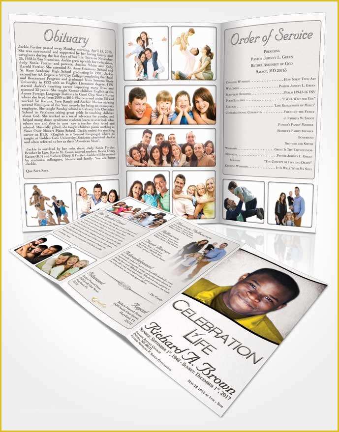 Funeral Brochure Template Free Of Obituary Template Trifold Brochure Free Bliss • Funeralparlour