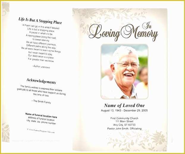 Funeral Program Template Publisher Free Of 5 Funeral order Service Template Publisher Yoeut